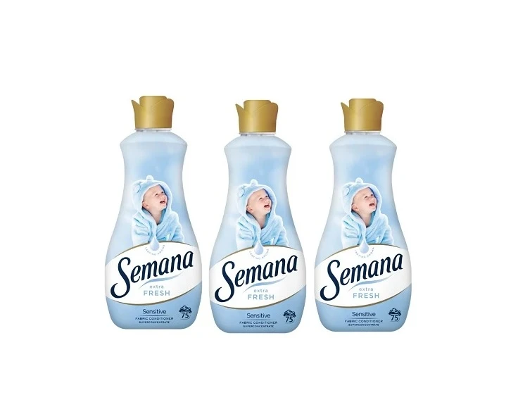 Pachet promo 3 X Balsam de rufe Superconcentrat Semana Extra Fresh SENSITIVE 75 spalari 1.5L